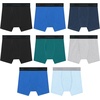 image:imageHanes Boys Underwear Boxer Briefs Or Briefs Pack 8 Or 12 Pack Cotton Stretch Underwear for Boys amp Toddler BoysBlack  Jade  Blue Heather  Concrete