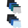 image:imageHanes Boys Underwear Boxer Briefs Or Briefs Pack 8 Or 12 Pack Cotton Stretch Underwear for Boys amp Toddler BoysBlack  Jade  Blue Heather  Concrete