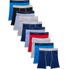 image:imageHanes Boys Underwear Boxer Briefs Or Briefs Pack 8 Or 12 Pack Cotton Stretch Underwear for Boys amp Toddler BoysGreyBlueBlackRed