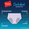 image:imageHanes Girls Absorbency Briefs Underwear 3 Pairs Confident Nights Cotton Overnight Underwear for GirlsGreyAquaPink