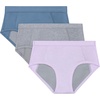 image:imageHanes Girls Absorbency Briefs Underwear 3 Pairs Confident Nights Cotton Overnight Underwear for GirlsPurpleMistGrey
