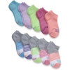 image:imageHanes Girls Comfort Fit Heel Shield and No Show Socks 10Pair PacksPinkBlueOrangeGreenPurple