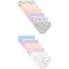 image:imageHanes Girls Hanes Girls 20pack Tagless Cotton Brief PantiesPurple  Pink  Flowers  Hearts  White  Stars  Green