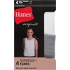 image:imageHanes Girls Originals Tank Pack Supersoft Tank Top for Girls Modal Stretch Rib Tanks 4PackWhiteGreyMintPink 4pack