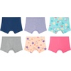 image:imageHanes Girls Play Shorts Cotton Stretch Play Shorts for Girls Pullon Shorts Assorted Solids MultipacksBlue  Grey  Stars  Purple  Hearts