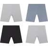 image:imageHanes Girls Play Shorts Cotton Stretch Play Shorts for Girls Pullon Shorts Assorted Solids MultipacksGrey Heather  Black  Blue