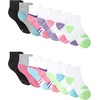 image:imageHanes Girls Socks Cool Comfort Moisturewicking Socks Ankle amp No Show Ez Sort Multi PackWhite  Ankle  14 Pack