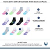 image:imageHanes Girls Socks Cool Comfort Moisturewicking Socks Ankle amp No Show Ez Sort Multi PackWhiteGreenPurple  Ankle  12 Pack