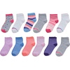image:imageHanes Girls Socks Fashion Patterned Soft Socks No Show Ankle and Crew 12pair PacksGrayBluePinkLavender  12 Pack