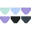image:imageHanes Girls Underwear Brief and Hipsters 6Pack  Moves Breathable Stretch  XTemp MoistureWicking Girls PantiesPurpleBlueMintBlackGrey