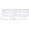 image:imageHanes Girls Uniform Crew Socks Plain Crew Socks Knit Crew Socks for School Or Play 10pairsWhite