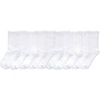 image:imageHanes Girls Uniform Crew Socks Plain Crew Socks Knit Crew Socks for School Or Play 10pairsWhite