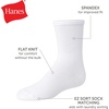image:imageHanes Girls Uniform Crew Socks Plain Crew Socks Knit Crew Socks for School Or Play 10pairsWhite