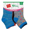image:imageHanes Girls White Ankle Socks Pack Cushioned Socks Uniform Socks for Girls 10pairsAssorted