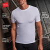 image:imageHanes Mens Perfect Flex Crewneck Tee 1Pack Stay Tucked Fitted Undershirt Slim Fit Tight on Arms White amp BlackWhite