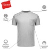 image:imageHanes Mens Pocket TShirt Pack 6Pack Cool amp Breathable Cotton Tees StayTucked Undershirts for MenBlackGrey