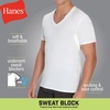 image:imageHanes Mens Sweat Block Undershirt Underarm Sweat Blocking Tee White VNeck TShirt 3Pack