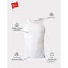 image:imageHanes Mens Tank Undershirt Pack Cotton Tank Undershirt MoistureWicking Breathable White or GreyBlack MultiPackWhite  6 Pack