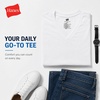image:imageHanes Mens Undershirts TShirt Pack VNeck Cotton Tees for Men MoistureWicking Odor Control White MultiPack6 Pack  White