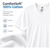 image:imageHanes Mens Undershirts TShirt Pack VNeck Cotton Tees for Men MoistureWicking Odor Control White MultiPack6 Pack  White