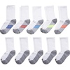 image:imageHanes Ultimate Boys Crew Performance Sport Socks 10Pair PacksWhite