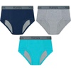 image:imageHanes boys Overnight Underwear Pack 3pack Light amp Moderate Leaks Confident Nights Overnight Underwear MultiTurquoiseGreyPink