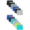 image:imageHanes boys Underwear Boxer Briefs Pack 8pack Cottonstretch Dyed Boys Underwear MoisturewickingBlue  Teal  Black  Green