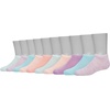 image:imageHanes girls Comfortsoft Ankle Socks Soft Stretch Socks for Girls Assorted 10pair PackPinkLavenderTeal
