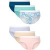 image:imageHanes girls Originals Underwear Stretch Cotton Boyshorts Hipster Bikini Panties 6packBlue  Green  Purple  Beige  Flowers  Pink
