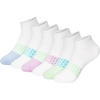 image:imageHanes girls Socks Pack Ankle Crew No Show 6 Pairs Absolute Active Cushioned Ankle Socks for GirlsLavenderWhite  Ankle