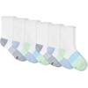 image:imageHanes girls Socks Pack Ankle Crew No Show 6 Pairs Absolute Active Cushioned Ankle Socks for GirlsWhiteGreen  Crew