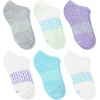 image:imageHanes girls Socks Pack Ankle Crew No Show 6 Pairs Absolute Active Cushioned Ankle Socks for GirlsWhitePurple  No Show
