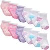image:imageHanes Baby Boys Lowcut Socks Pack  10pack  Pure Comfort Socks for Infants amp Toddler Boys  Organic Cotton BlendWhitePinkHeather PinkPurple  12 Pack