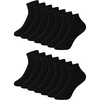 image:imageHanes Boys Socks Pack Double Tough Moisture Wicking Ankle Crew No Show Socks 12 amp 14 Pair PacksBlack  Ankle  14 Pack