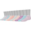 image:imageHanes Girls Ankle Socks Comfortsoft Soft Stretch Socks for Girls Assorted 10pair PackPinkLavenderTeal