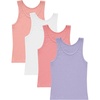 image:imageHanes Girls Originals Tank Pack Supersoft Tank Top for Girls Modal Stretch Rib Tanks 4PackPinkWhiteCoralViolet 4pack