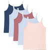 image:imageHanes Girls Originals Tween Underwear Crop Cami Pack Fashion Assorted 5PackNavy  Light Blue  Mauve  Blush Pink