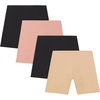 image:imageHanes Girls Play Shorts Cotton Stretch Play Shorts for Girls Pullon Shorts Assorted Solids MultipacksBlack  Rose Pink  Nude