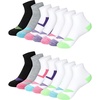 image:imageHanes Girls Socks Cool Comfort Moisturewicking Socks Ankle amp No Show Ez Sort Multi PackWhite  Ankle  14 Pack