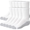 image:imageHanes Kids Uniform Crew Socks Pack 10pack Moisturewicking Cushioned Stretch Kids Socks for SchoolWhiteGrey