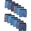 image:imageHanes Mens Underwear Boxers Pack Cool amp Breathable Cotton Underwear MoistureWicking Boxers for MenBlue Plaid  12 Pack