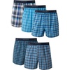 image:imageHanes Mens Underwear Boxers Pack Cool amp Breathable Cotton Underwear MoistureWicking Boxers for MenBlue Plaid  5 Pack