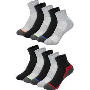 image:imageHanes Boys Moves Socks Breathable Mesh Performance Socks Ankle Crew No Show Moisturewicking 10packGreyBlack  Ankle
