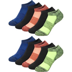 image:imageHanes Boys Moves Socks Breathable Mesh Performance Socks Ankle Crew No Show Moisturewicking 10packOrangeYellow  No Show