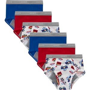 image:imageHanes Boys Potty Training Underwear Light Leaks Toddler Cotton Briefs and Boxer Briefs MultipackBriefs RedTractor  6 Pack