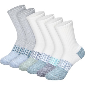 image:imageHanes Boys Socks Ankle Crew amp No Show 6pack Absolute Active Cushioned Sports Socks for Boys Moisturewicking AthleticBlueWhite  Crew