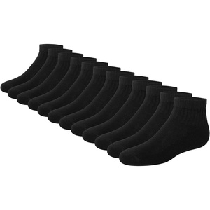image:imageHanes Boys Socks Pack Double Tough Moisture Wicking Ankle Crew No Show Socks 12 amp 14 Pair PacksBlack  Ankle  12 Pack