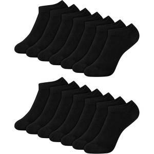 image:imageHanes Boys Socks Pack Double Tough Moisture Wicking Ankle Crew No Show Socks 12 amp 14 Pair PacksBlack  No Show  14 Pack