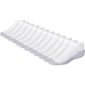 image:imageHanes Boys Socks Pack Double Tough Moisture Wicking Ankle Crew No Show Socks 12 amp 14 Pair PacksWhite  No Show  12 Pack