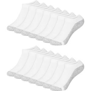 image:imageHanes Boys Socks Pack Double Tough Moisture Wicking Ankle Crew No Show Socks 12 amp 14 Pair PacksWhite  No Show  14 Pack